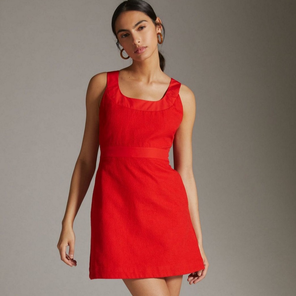BNWT Anthropologie Maeve sleeveless square neck mini dress